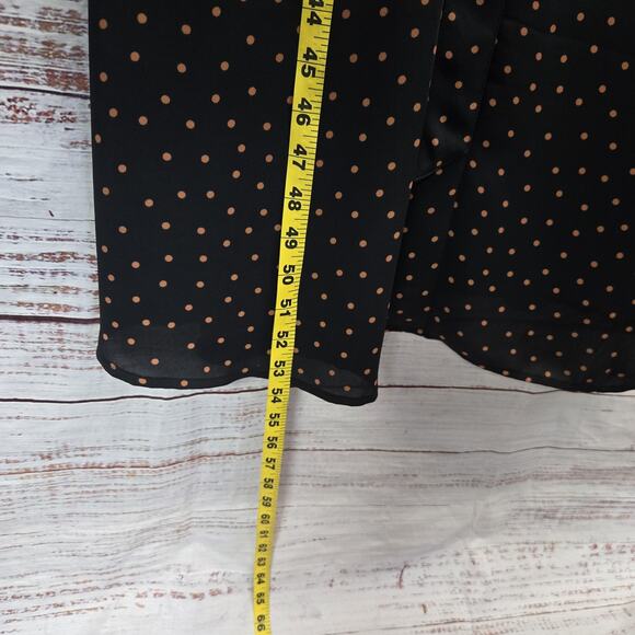 J Jill Wearever Collection Midi Dress Size L Black Polka Dot Belted Lined NWT - Picture 6 of 14